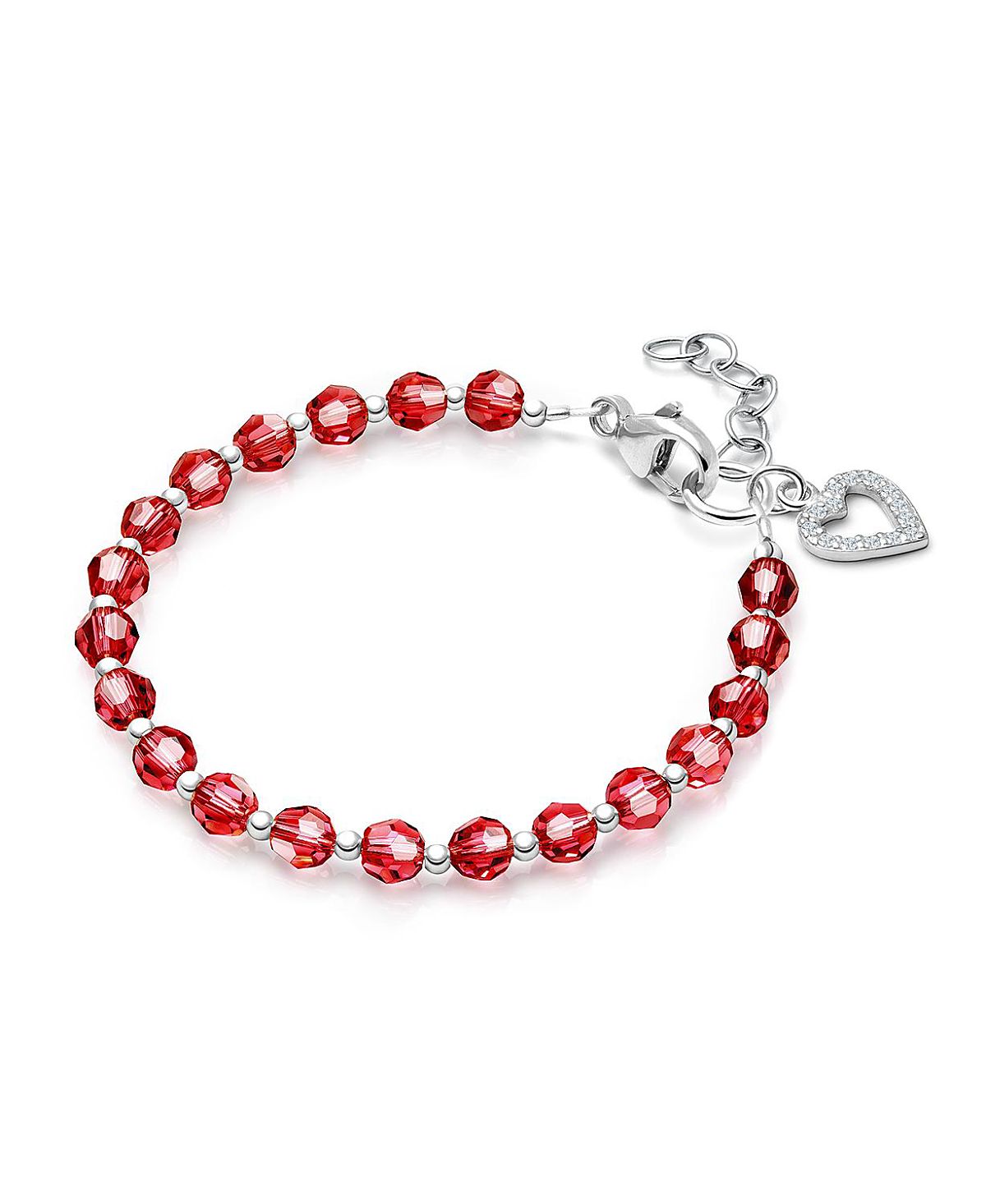 Tiny Blessings Children's Sterling Silver Birthstone Crystal Bracelet Girls' 6.25" Bracelet