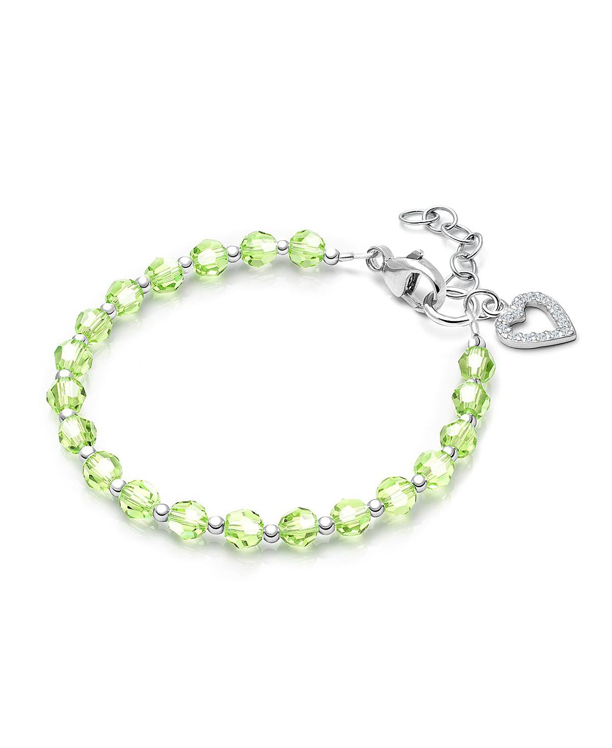 Tiny Blessings Children's Sterling Silver Birthstone Crystal Bracelet Girls' 6.25" Bracelet