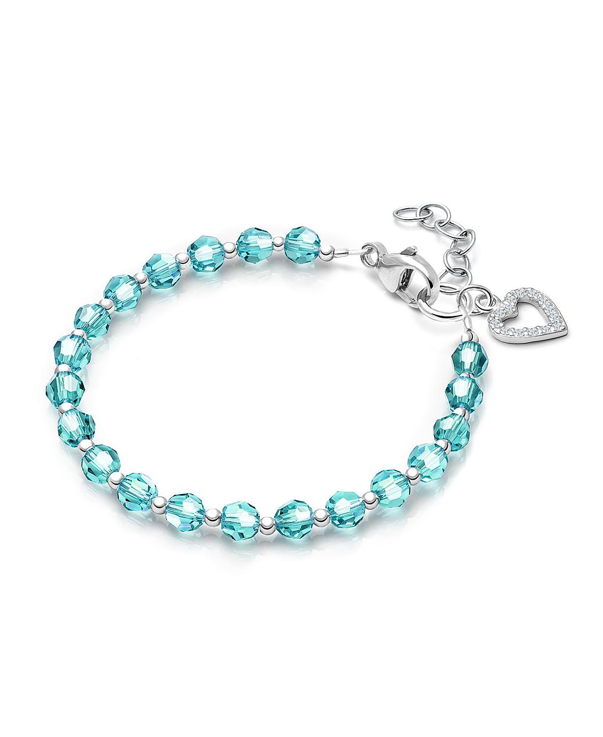 Tiny Blessings Children's Sterling Silver Birthstone Crystal Bracelet Girls' 6.25" Bracelet