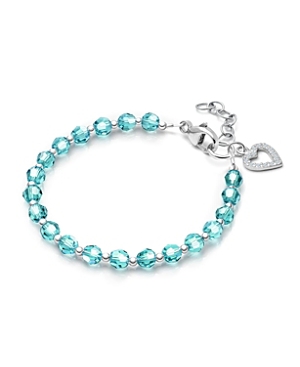Tiny Blessings Children's Sterling Silver Birthstone Crystal Bracelet Girls' 6.25 Bracelet In December