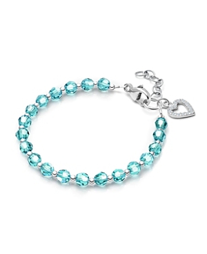 Tiny Blessings Girls' Sterling Silver Birthstone Crystal 6.25 Bracelet - Baby, Little Kid, Big Kid