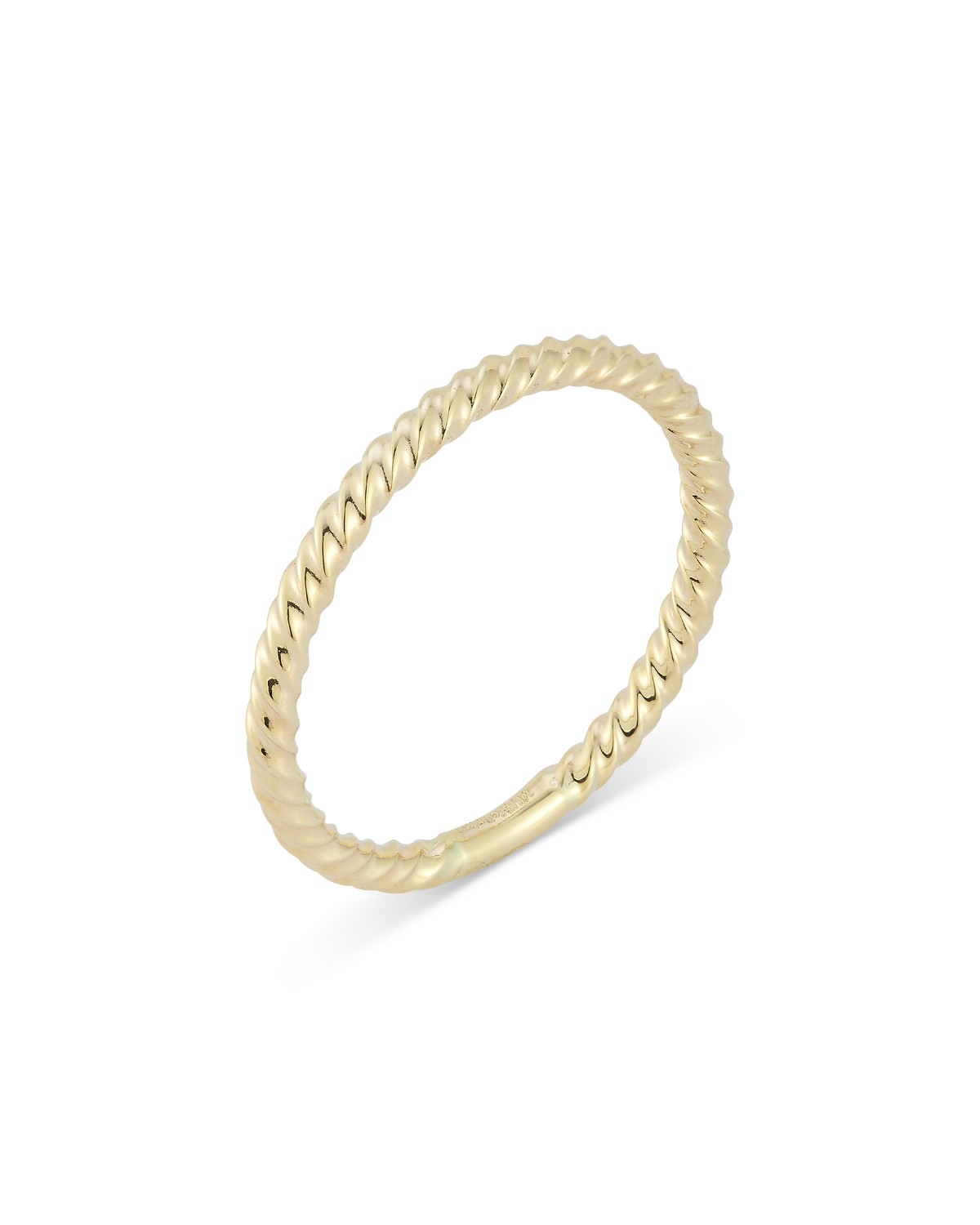 14K Yellow Gold Twist Narrow Band