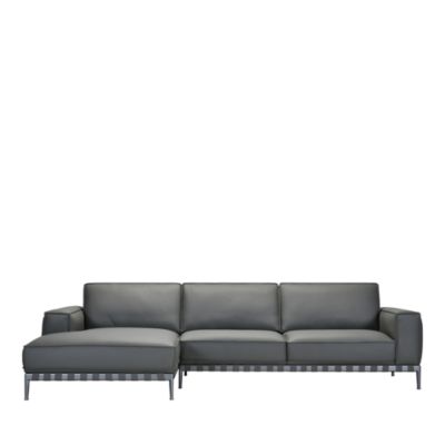 Bloomingdale's - Rocco Leather 2 Piece Sectional with Chaise - Exclusive