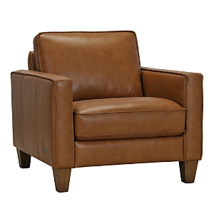 Shop Bloomingdale's Hesh Leather Chair - 100% Exclusive In Caramel