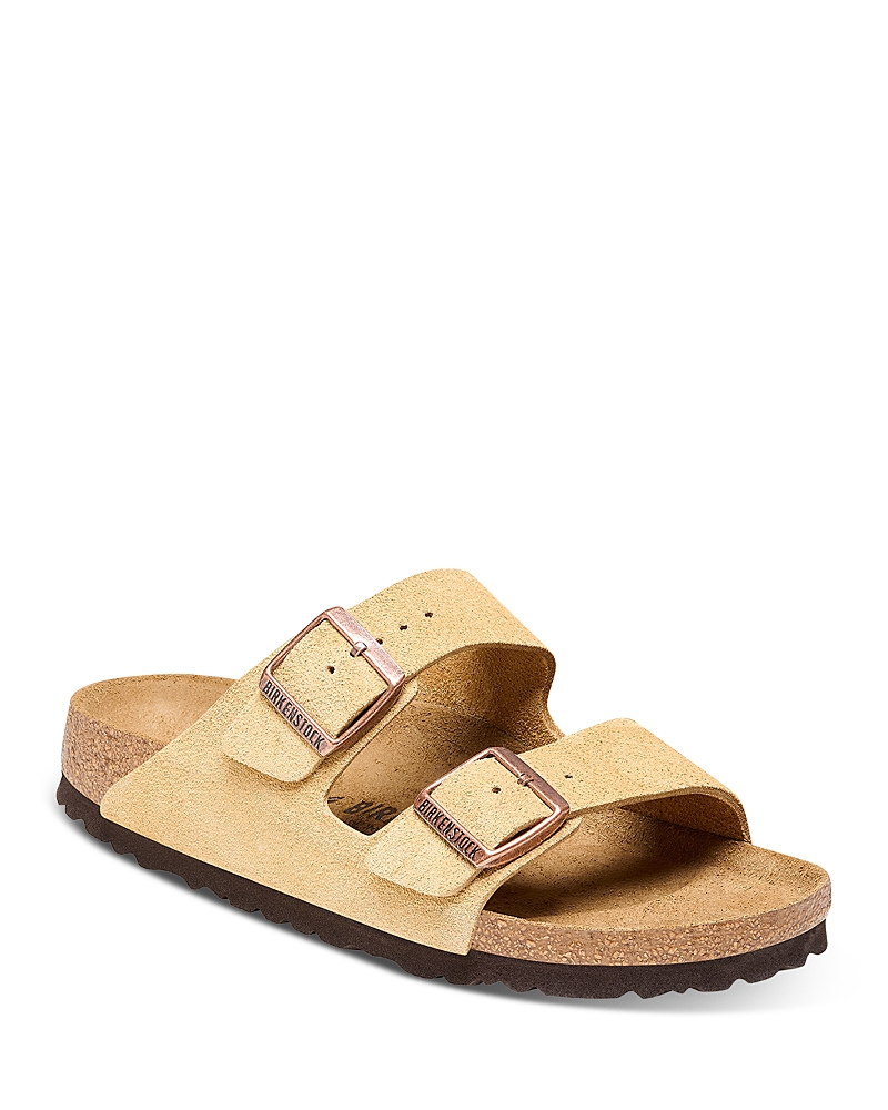 Birkenstock Arizona Soft Slide Sandal In Light Brown