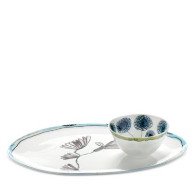Marni Camelia Aubergine Oval Platter