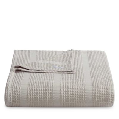 Waffle Stripe Cotton Blanket, King
