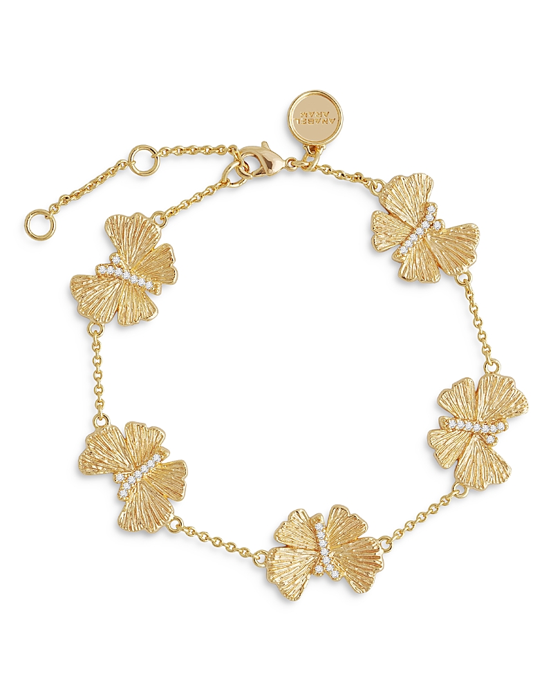 Anabel Aram Butterfly Station Bracelet in 18K Gold Plated