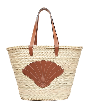Shop Poolside The Ibiza Tote Straw Tote Bag In Harness