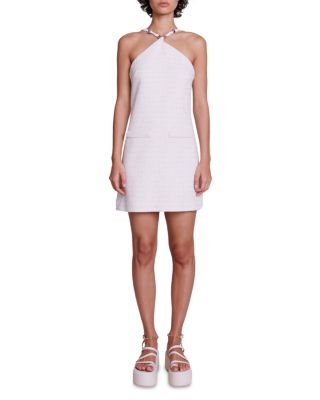Maje Rilloni Tweed Halter Neck Dress | Bloomingdale's Women