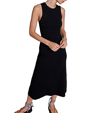 Shop Maje Remo Sleeveless Maxi Dress In Black