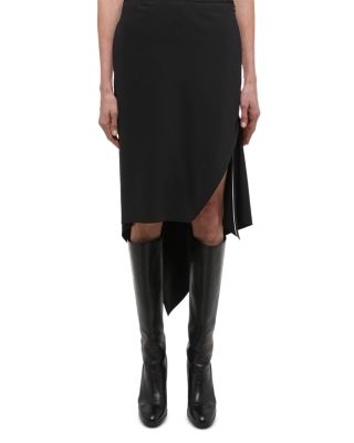 HELMUT LANG｜SKIRTS (Scarf Hem Skirt (O01HW302 001)) Helmut Lang Virgin Wool Scarf Hem Skirt | HELMUTLANG.COM