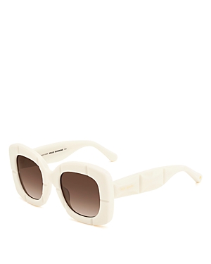 Shop Kate Spade New York Josey Square Sunglasses, 50mm In Ivory/brown Gradient