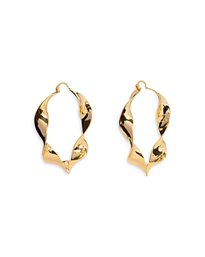 Shop Cult Gaia Yael Twisted Hoop Earrings In Gold