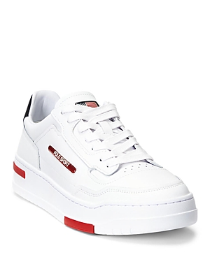 Polo Ralph Lauren Men's Leather Sneakers In White