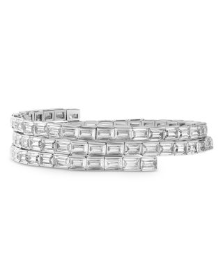 Cz By Kenneth Jay Lane Baguette Wrap Bracelet