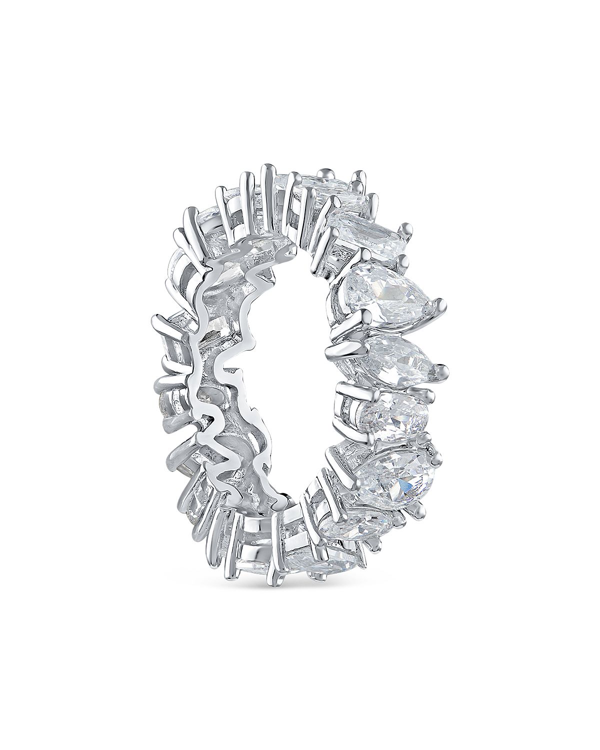 Cz By Kenneth Jay Lane Multi Shape Eternity Band
