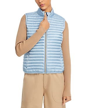 Shop Save The Duck Arabella Quilted Vest In Dusty Blue