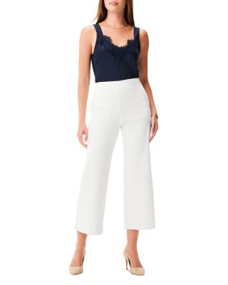 All Day Cropped Wide Leg Jeans in Paper White