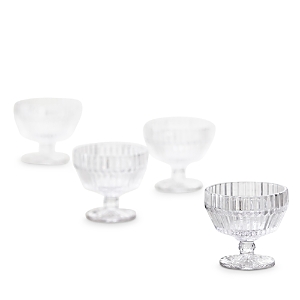 Fortessa Archie Clear Coupe Footed Dessert Bowl, Set of 4