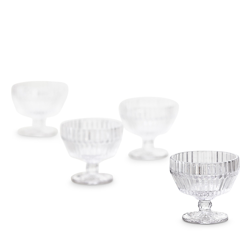 Fortessa Archie Clear Coupe Footed Dessert Bowl, Set Of 4 In Clear