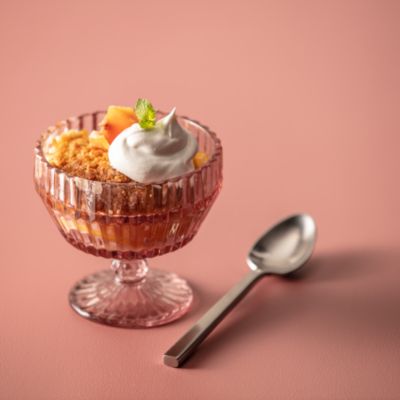 Archie Pink Coupe Footed Dessert Bowl, Set of 4