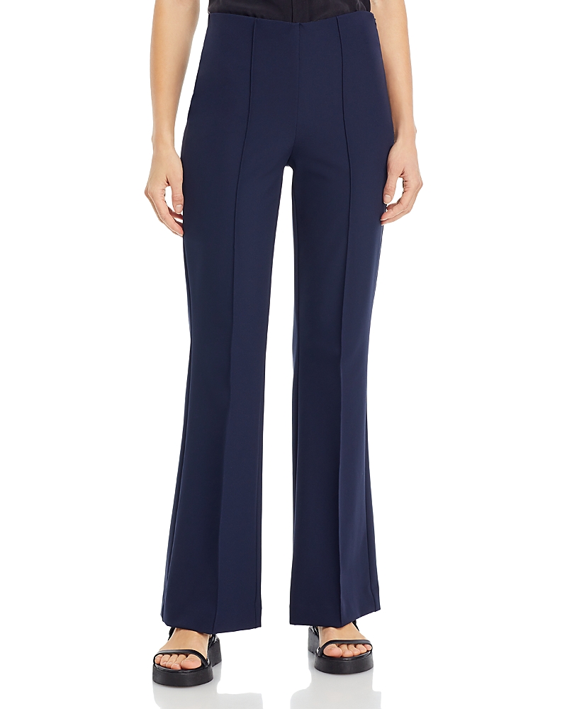 Kobi Halperin Lucy Pintuck Flare-leg Pants In Navy