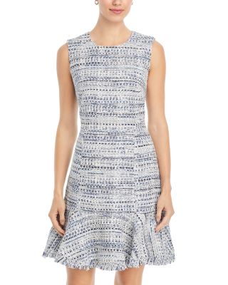 Kobi Halperin - Reed Tweed Flounce Hem Dress