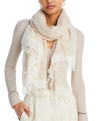 Vince - Cotton Border Stripe Scarf