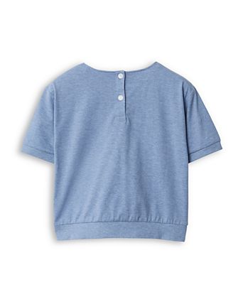 Girls' Embroidered Graphic Cotton Tee - Little Kid, Big Kid