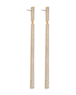 Gramercy Pav&eacute; Linear Drop Earrings