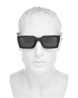 Bold 3 Dots Rectangular Sunglasses, 54mm