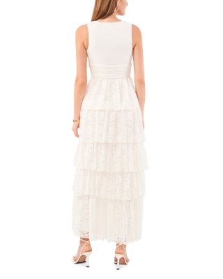 Sleeveless Tiered Lace Maxi Dress