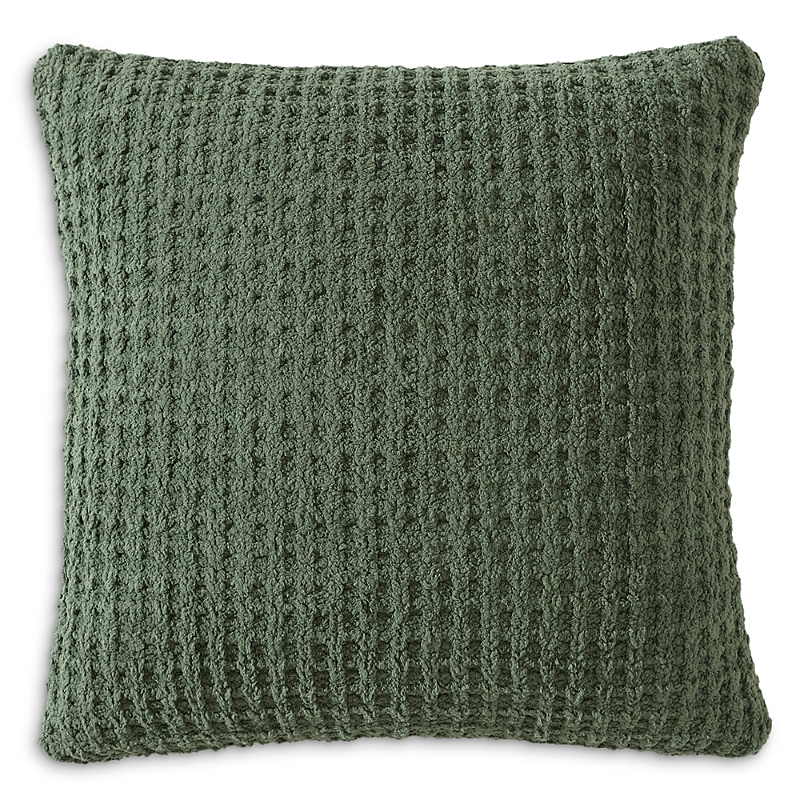 Sunday Citizen Snug Waffle Throw Pillow In Moss
