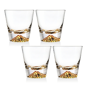 Godinger Sierra Gold Novo Double Old Fashioned Glasses, Set of 4