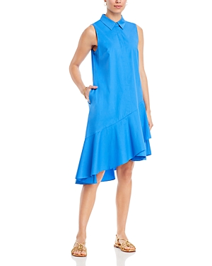 Shop Kobi Halperin Monique Collared Dress In Deep Blue