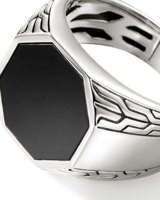 Men's Sterling Silver Onyx Signet Ring