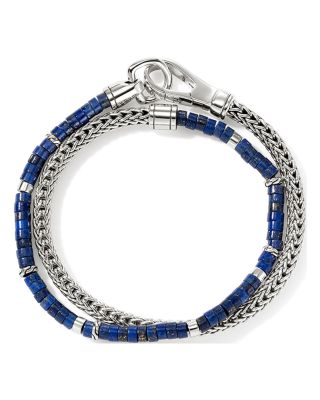 Sterling Silver Heishi Gemstone Wrap Bracelet