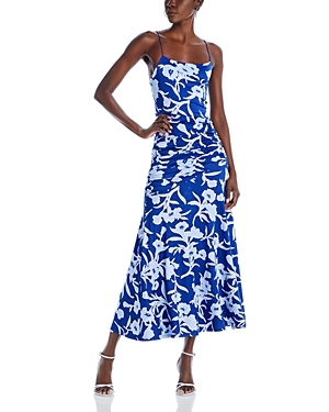 Aqua Ruched Maxi Dress - 100% Exclusive In Blue