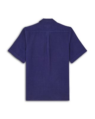 Short Sleeved Solid Linen Shirt