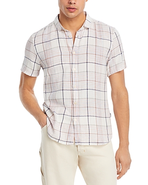 Shop John Varvatos Sean Short Sleeve Sport Shirt In White Multi