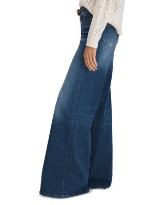 Ameria Wide Leg Jeans in Mid Blue