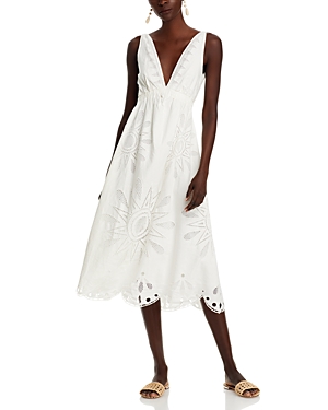 Shop Farm Rio Richellieur Maxi Dress In Off-white