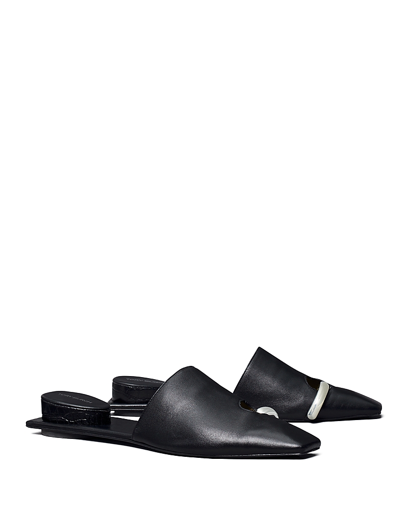 Tory Burch Pierced Mule In Black