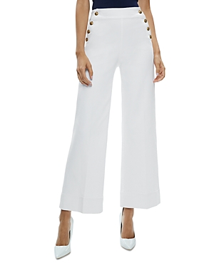 Shop Alice And Olivia Narin High Rise Wide Leg Jeans In Off White