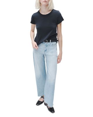 Miramar Sofie Cropped Cotton Terry Sweatpant Jeans in Meadowblue