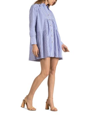 Elan Striped Long Sleeved Button Down Shirt Dress | Bloomingdale's Women