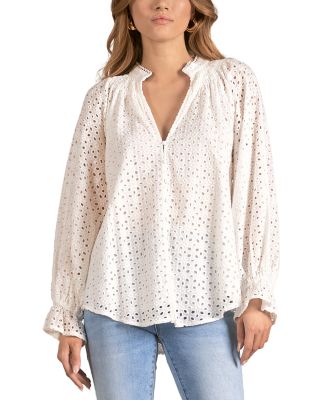 Elan - Cotton Eyelet Blouse