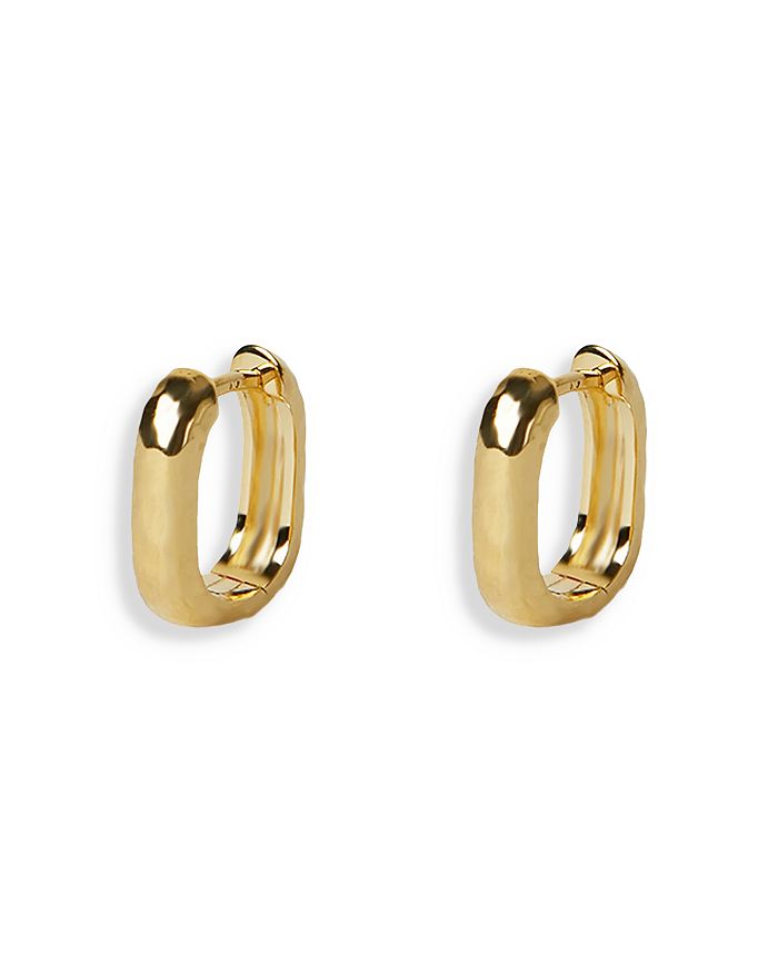 GlamRays Orecchini A Cerchio Larghi Piatti In Oro Massiccio Per Donna - Moda Tendenze