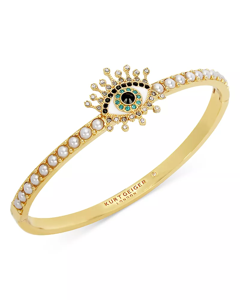 Kurt Geiger London Signature Evil Eye Bangle Bracelet